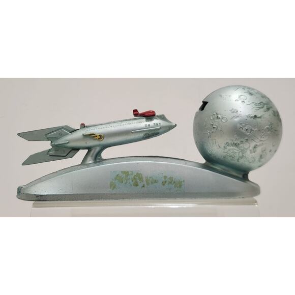 Vtg Strato Rocket Space Ship Xu 232 Coin Bank Cast Mechanical 1950's Duro Mold - Picture 1 of 9